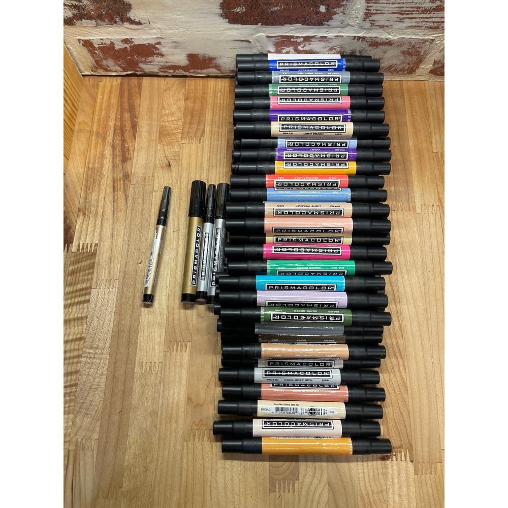 Prismacolor Premier Dual-Ended Art Markers Lot of 101 Assorted Colors Metallics